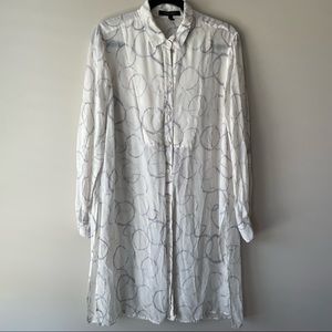 BCBGMAXAZRIA Taylur Printed Silk Shirt